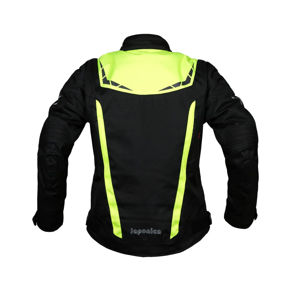 Chaqueta corta de moto mujer Invictus Diana  Black fluo - Imagen 2