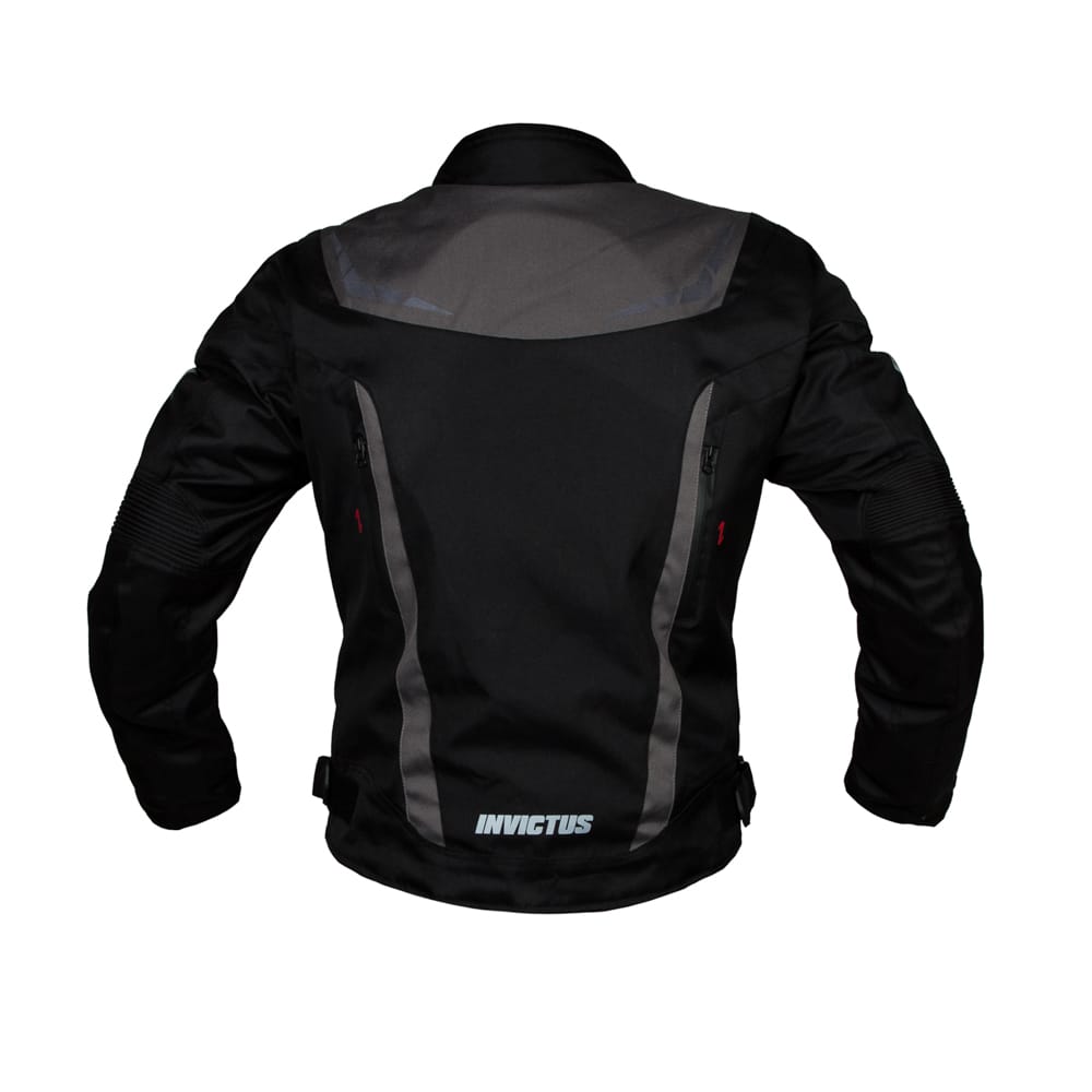 Chaqueta corta de moto hombre Invictus Atlas  Black Grey - Imagen 2