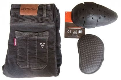 Vaquero de moto con detalles en cuero Invictus Eastwood talla 40 - Imagen 4
