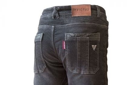 Vaquero de moto con detalles en cuero Invictus Eastwood talla 40 - Imagen 3