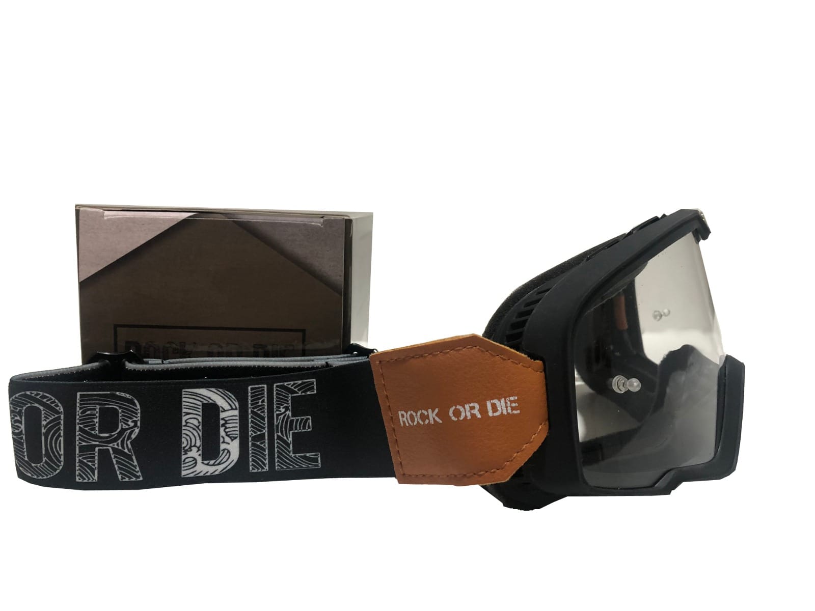 Gafas de cross retro ROCK OR DIE negras - Imagen 4