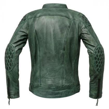 Chaqueta de moto de cuero de chica Electra Verde - Imagen 2