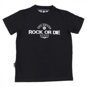 Camiseta Rock or die sex drugs negra hombre