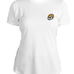 Camiseta Rock or die  Skull Ready Mujer Blanca