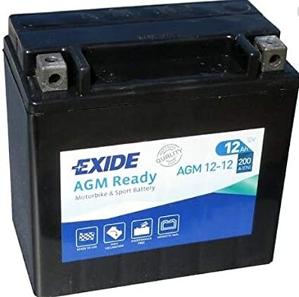 AGM12-12 Batería moto EXIDE (misma que original BMW) precargada, lista para usar