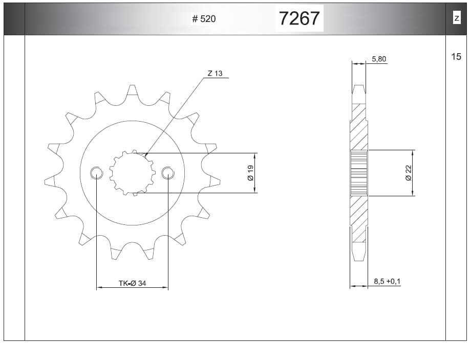 Kit cadena DID KTM DUKE 390 13-18 HUSQVARNA SVARPILEN401/VITPILEN401 18-23 (15-45-114) - Imagen 4