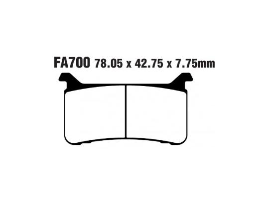 PASTILLA FRENO MOTO SINTERIZADA EBC FA700HH