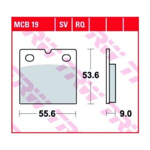 Pastilla Freno Moto Sinterizada TRW Mcb19Sv