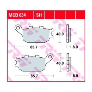 Pastilla Freno Moto Sinterizada TRW Mcb634Sh