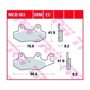 Pastilla Freno Scooter Sinterizada TRW Mcb663Srm