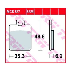 Pastilla Freno Scooter Sinterizada TRW Mcb827Srm