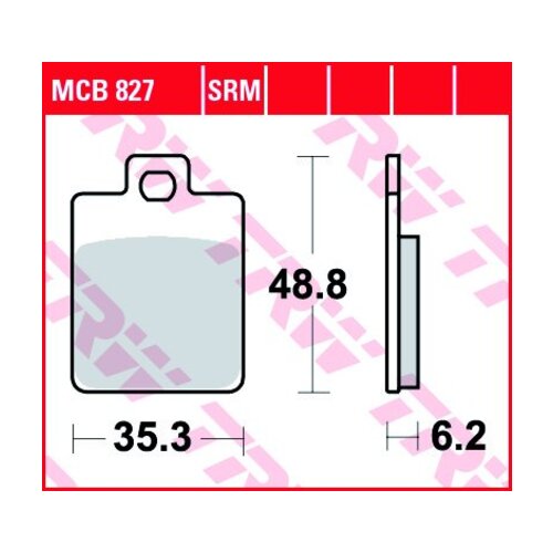 Pastilla Freno Scooter Sinterizada TRW Mcb827Srm
