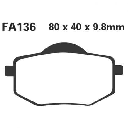 PASTILLA FRENO MOTO ORGANICA EBC FA136