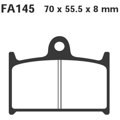 PASTILLA FRENO MOTO ORGANICA EBC FA145