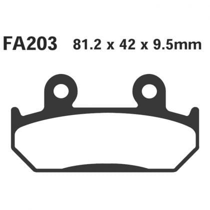 PASTILLA FRENO MOTO ORGANICA EBC FA203