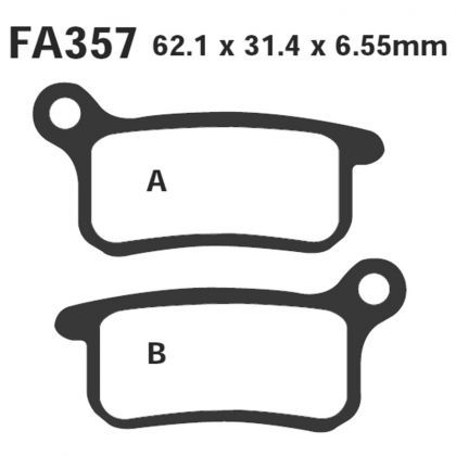 PASTILLA FRENO MOTO ORGANICA EBC FA357R