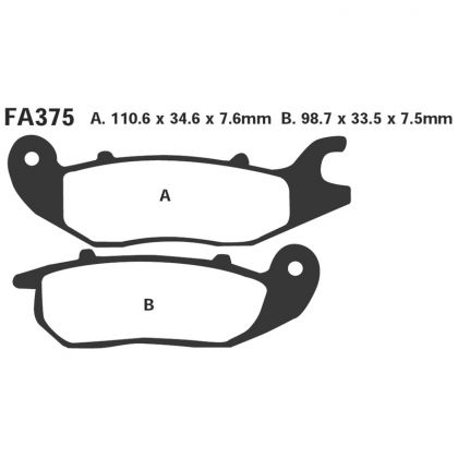 PASTILLA FRENO MOTO SINTERIZADA EBC FA375HH