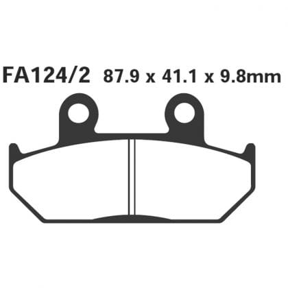 PASTILLA FRENO MOTO SINTERIZADA EBC FA124/2HH