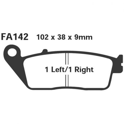 PASTILLA FRENO MOTO SINTERIZADA EBC FA142HH