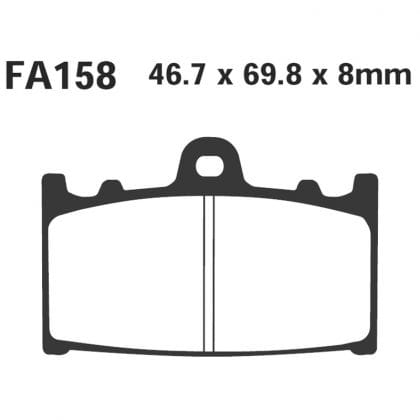 PASTILLA FRENO MOTO SINTERIZADA EBC FA158HH