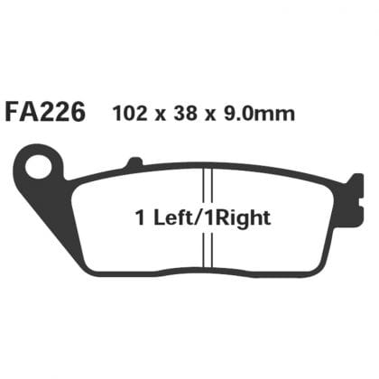 PASTILLA FRENO MOTO SINTERIZADA EBC FA226HH