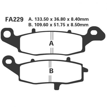 PASTILLA FRENO MOTO SINTERIZADA EBC FA229HH