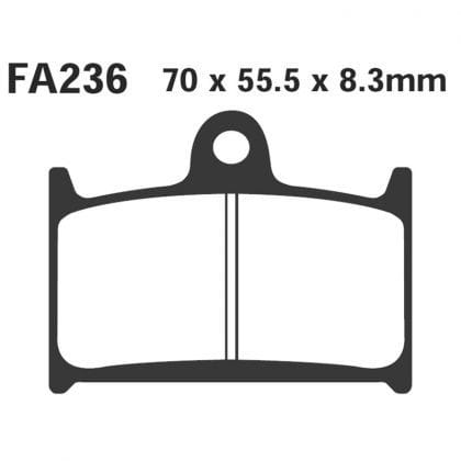 PASTILLA FRENO MOTO SINTERIZADA EBC FA236HH
