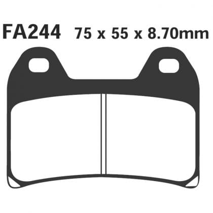 PASTILLA FRENO MOTO SINTERIZADA EBC FA244HH