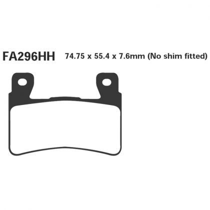 PASTILLA FRENO MOTO SINTERIZADA EBC fa296hh