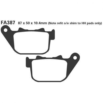 PASTILLA FRENO MOTO SINTERIZADA EBC FA387HH