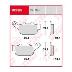 PASTILLA FRENO MOTO SINTERIZADA TRW MCB585SH