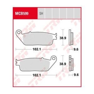 PASTILLA FRENO MOTO SINTERIZADA TRW MCB599SH