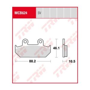 PASTILLA FRENO MOTO SINTERIZADA TRW MCB624SV