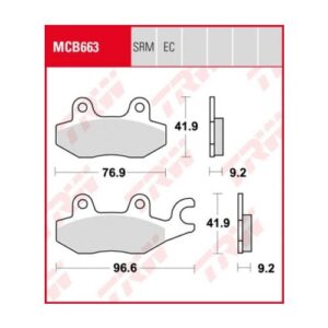 PASTILLA FRENO SCOOTER ORGANICA TRW MCB663LC