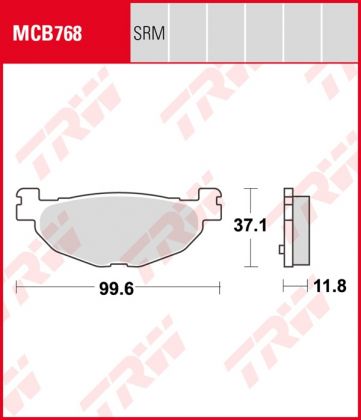 PASTILLA FRENO SCOOTER SINTERIZADA TRW MCB768SRM