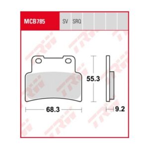 PASTILLA FRENO MOTO SINTERIZADA TRW MCB785SV
