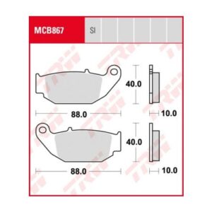 PASTILLA FRENO MOTO ORGANICA TRW MCB867