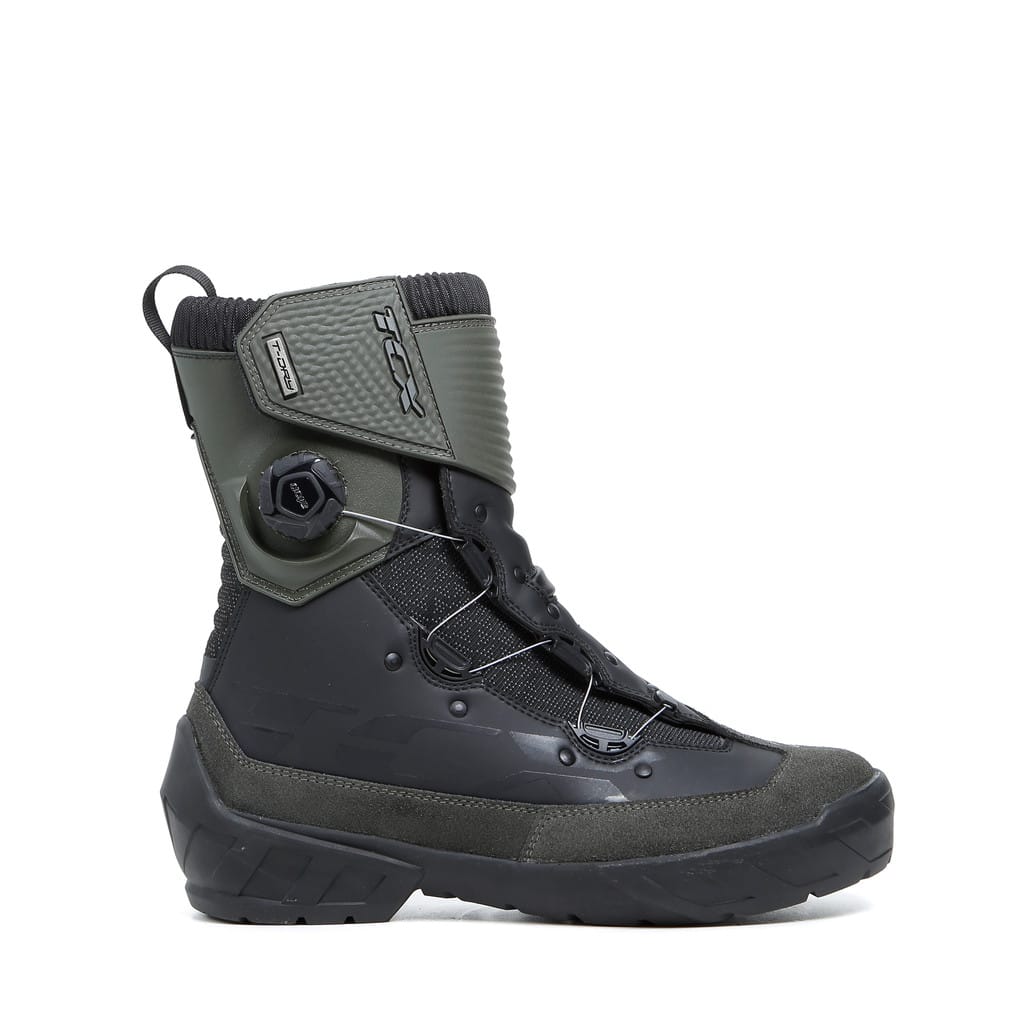 Bota TCX Infinity 3 Mid Wp Black/Military-Green - Imagen 3