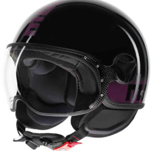 CASCO MOMO FGTR CLASSIC E2206 STRIPES BLACK/FUCSIA