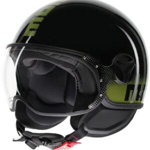 CASCO MOMO FGTR CLASSIC E2206 STRIPES BLACK/YELLOW FLUO
