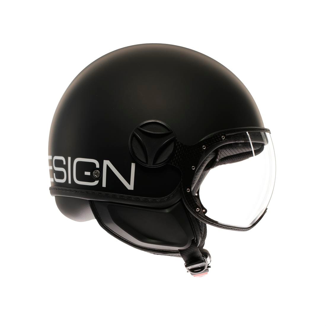 Casco MOMO Fgtr Classic E2206 MONO MATT Black/White - Imagen 3