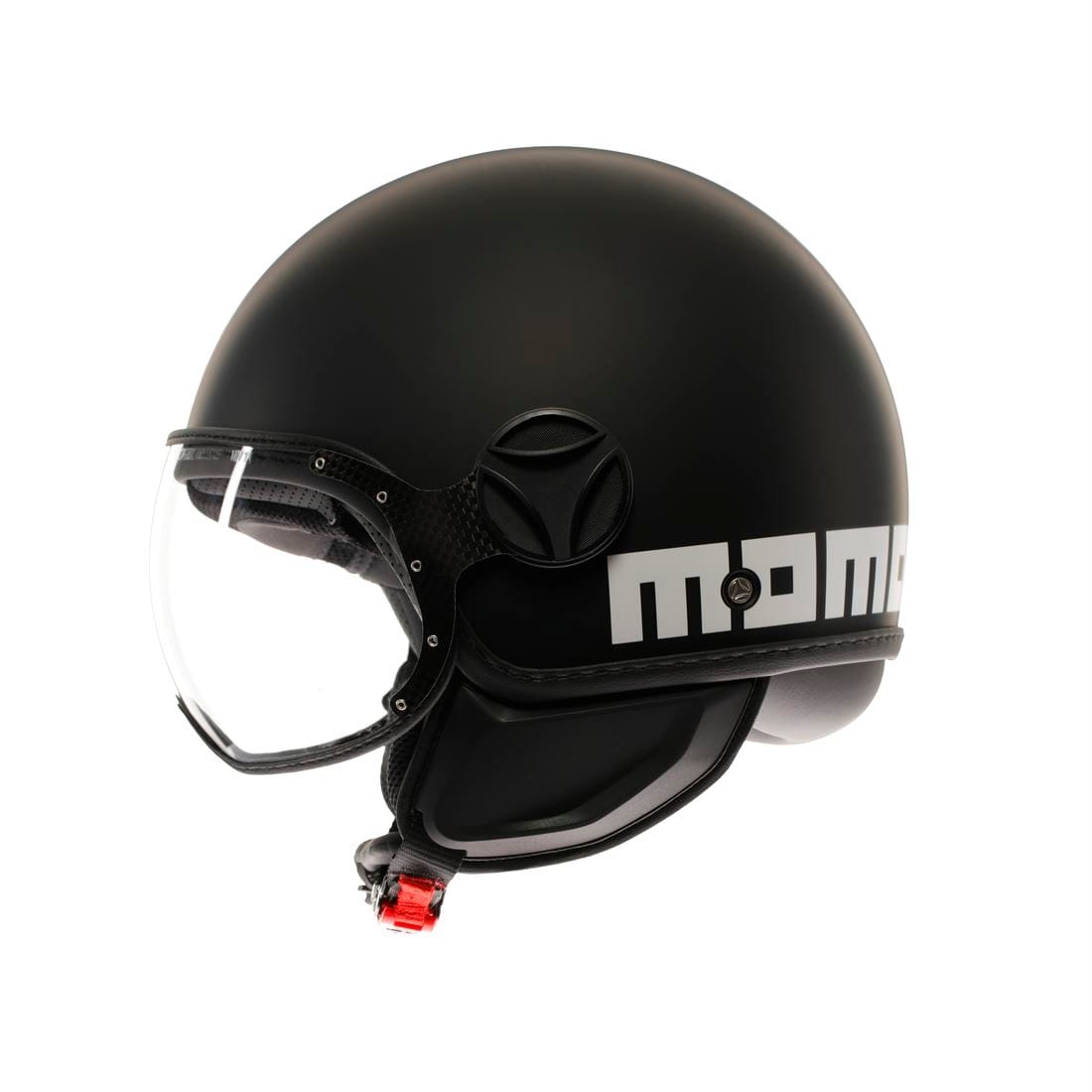 Casco MOMO Fgtr Classic E2206 MONO MATT Black/White - Imagen 4