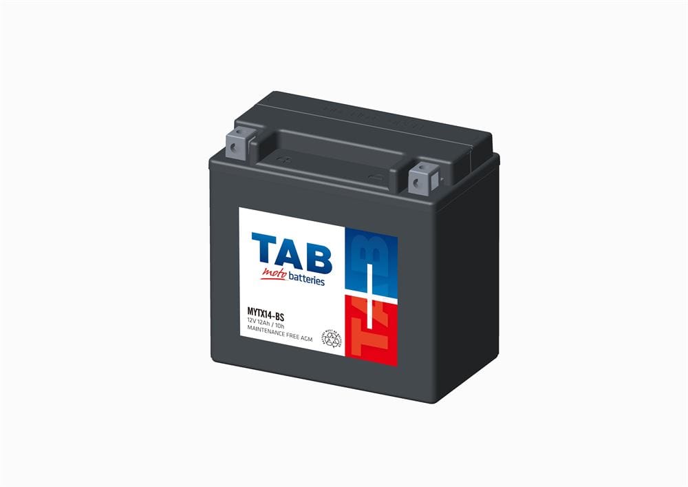 BATERIA MOTO YTX14-BS AGM SIN MANTENIMIENTO TAB CON LISTADO DE MOTOS COMPATIBLES