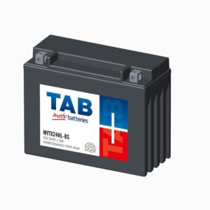 BATERIA MOTO YTX24HL-BS AGM SIN MANTENIMIENTO TAB CON LISTADO DE MOTOS COMPATIBLES