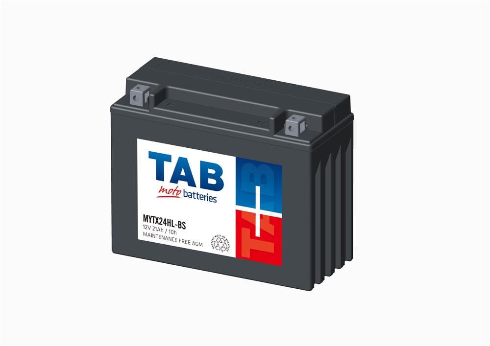 BATERIA MOTO YTX24HL-BS AGM SIN MANTENIMIENTO TAB CON LISTADO DE MOTOS COMPATIBLES