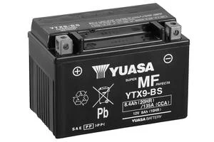 BATERIA MOTO YUASA YTX9-BS AGM SIN MANTENIMIENTO CON LISTADO DE MOTOS COMPATIBLES
