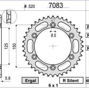 PIÑON OGNIBENE 45 D mod 7083 term Z45