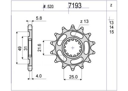PIÑON OGNIBENE 13 D mod 7193