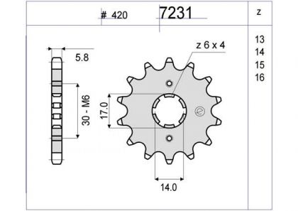 PIÑON OGNIBENE 14 D mod 7231