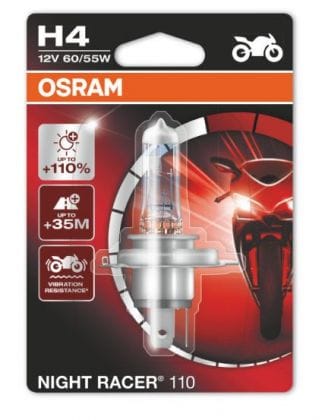 Osram H4 12V, 60/55W 110 mas luz y 20 mas blanca casquillo P43t - Imagen 2